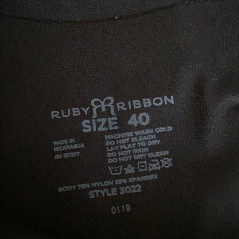 Ruby Ribbon Original Full Support Cami Black sz 40